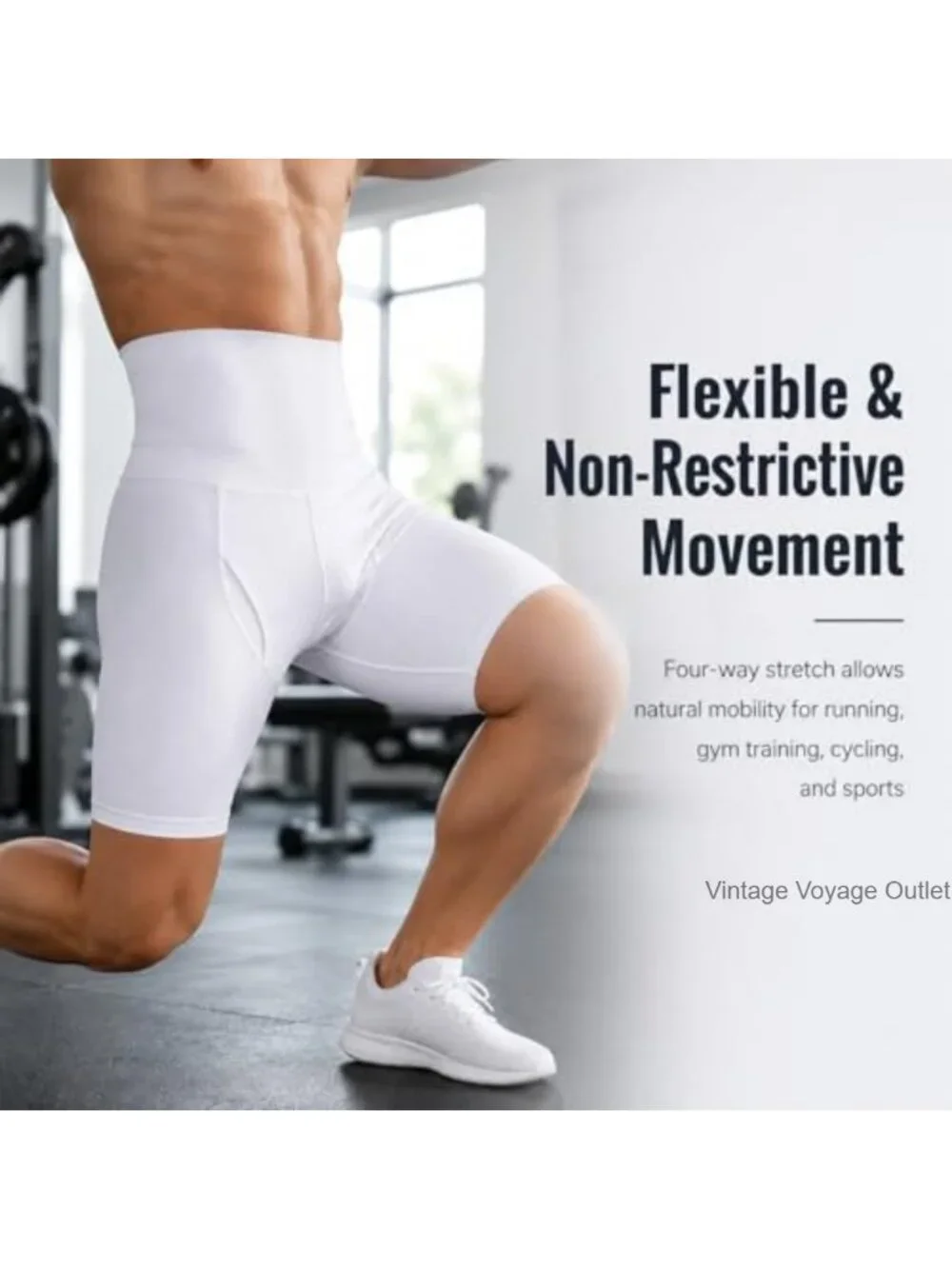 Men's Tummy Control Compression Shorts - High Waist Shapewear Boxer Briefs